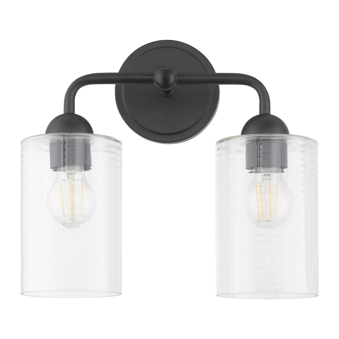 Quorum Charlotte by Tamara Day 598-2-59 Bath Vanity Light 14 in. wide - Matte Black