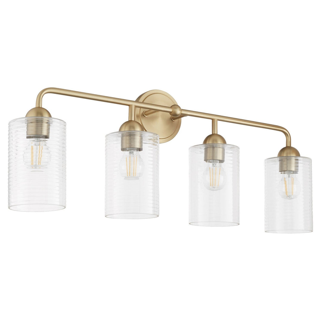 Quorum Charlotte by Tamara Day 598-4-80 Bath Vanity Light 33 in. wide - Aged Brass