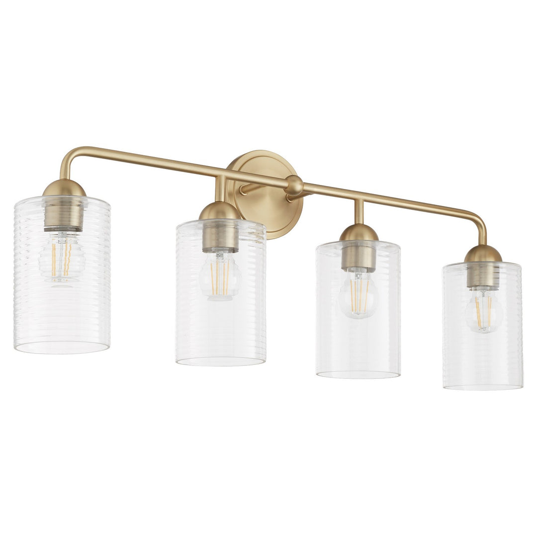 Quorum Charlotte by Tamara Day 598-4-80 Bath Vanity Light 33 in. wide - Aged Brass