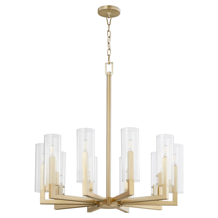 Quorum Harbin 6277-10-80 Chandelier Light - Aged Brass