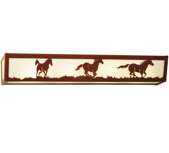 Meyda Tiffany Running Horses 134120 Wall Light - Rust