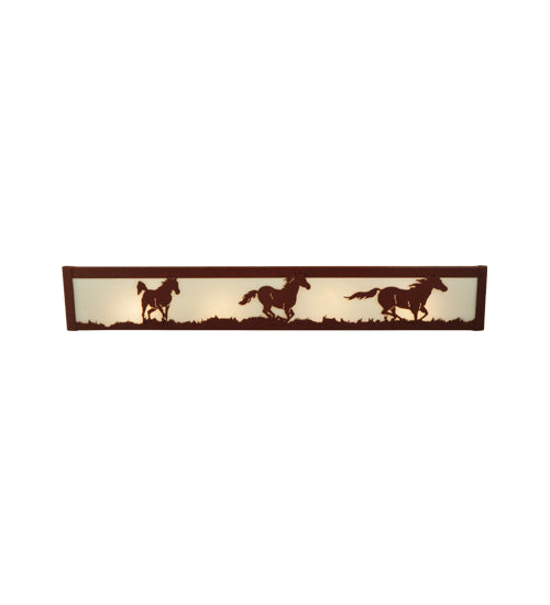 Meyda Tiffany Running Horses 134120 Wall Light - Rust