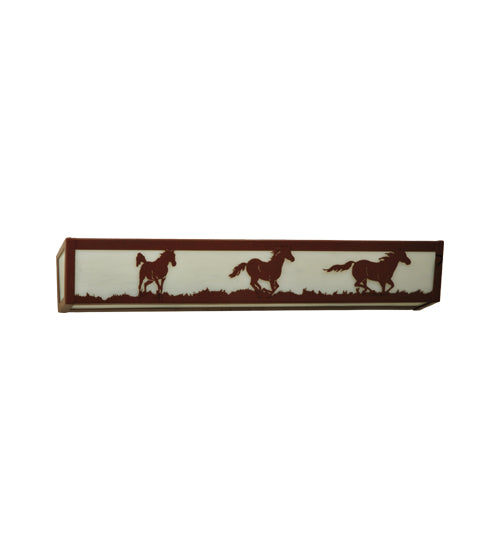 Meyda Tiffany Running Horses 134120 Wall Light - Rust