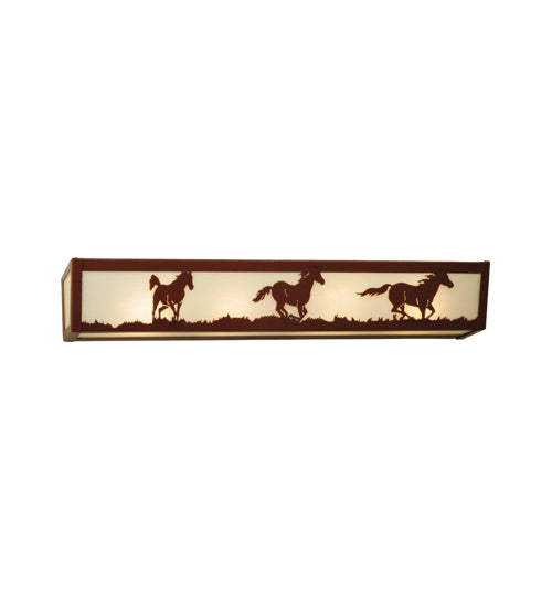 Meyda Tiffany Running Horses 134120 Wall Light - Rust