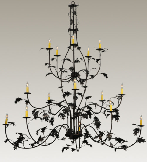 Meyda Tiffany Oak Leaf 134147 Chandelier Light - Mahogany Bronze