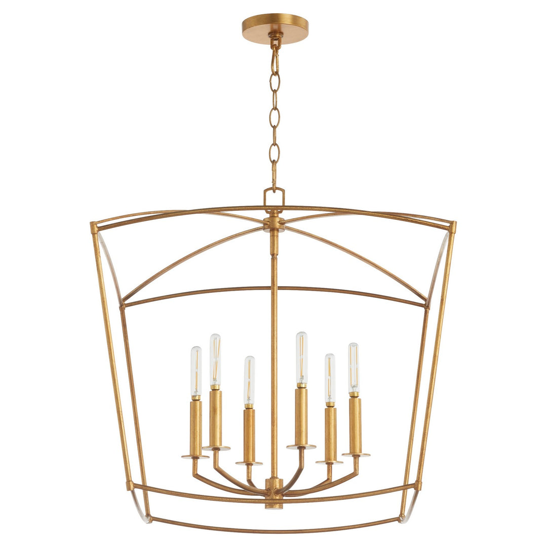 Quorum Mantle 6412-6-74 Pendant Light - Gold Leaf