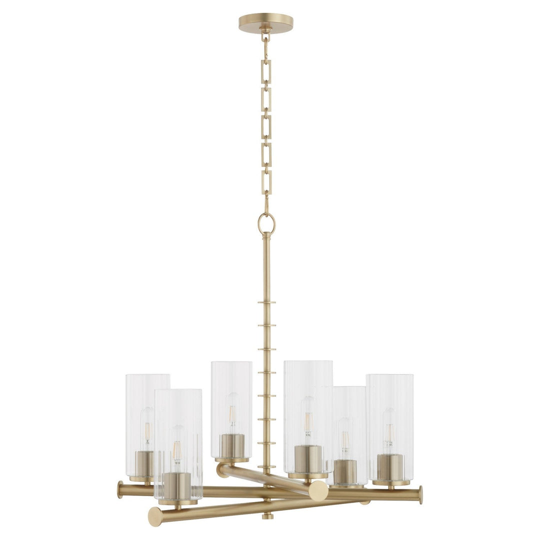 Quorum Juniper by Tamara Day 641-6-80 Chandelier Light - Aged Brass