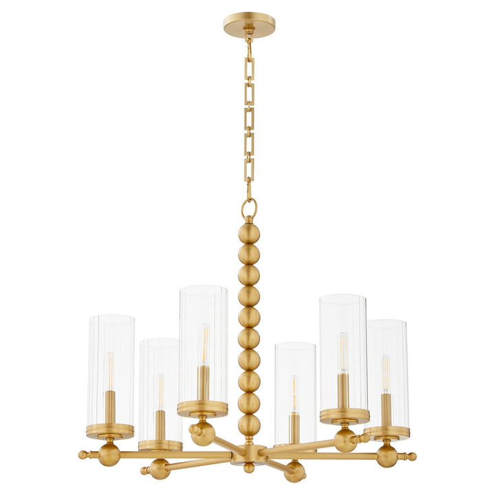 Quorum Lee Boulevard by Tamara Day 660-6-80 Chandelier Light - Aged Brass