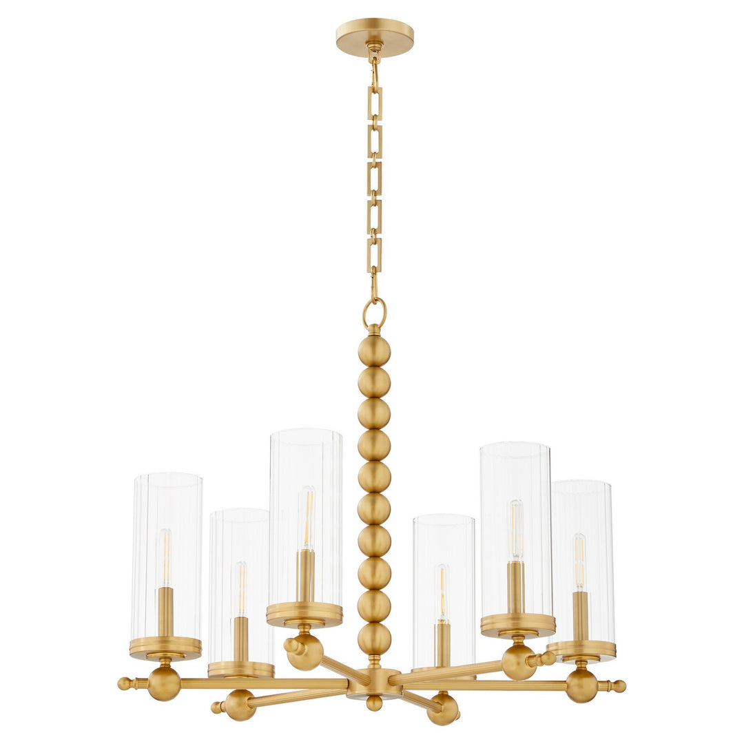 Quorum Lee Boulevard by Tamara Day 660-6-80 Chandelier Light - Aged Brass