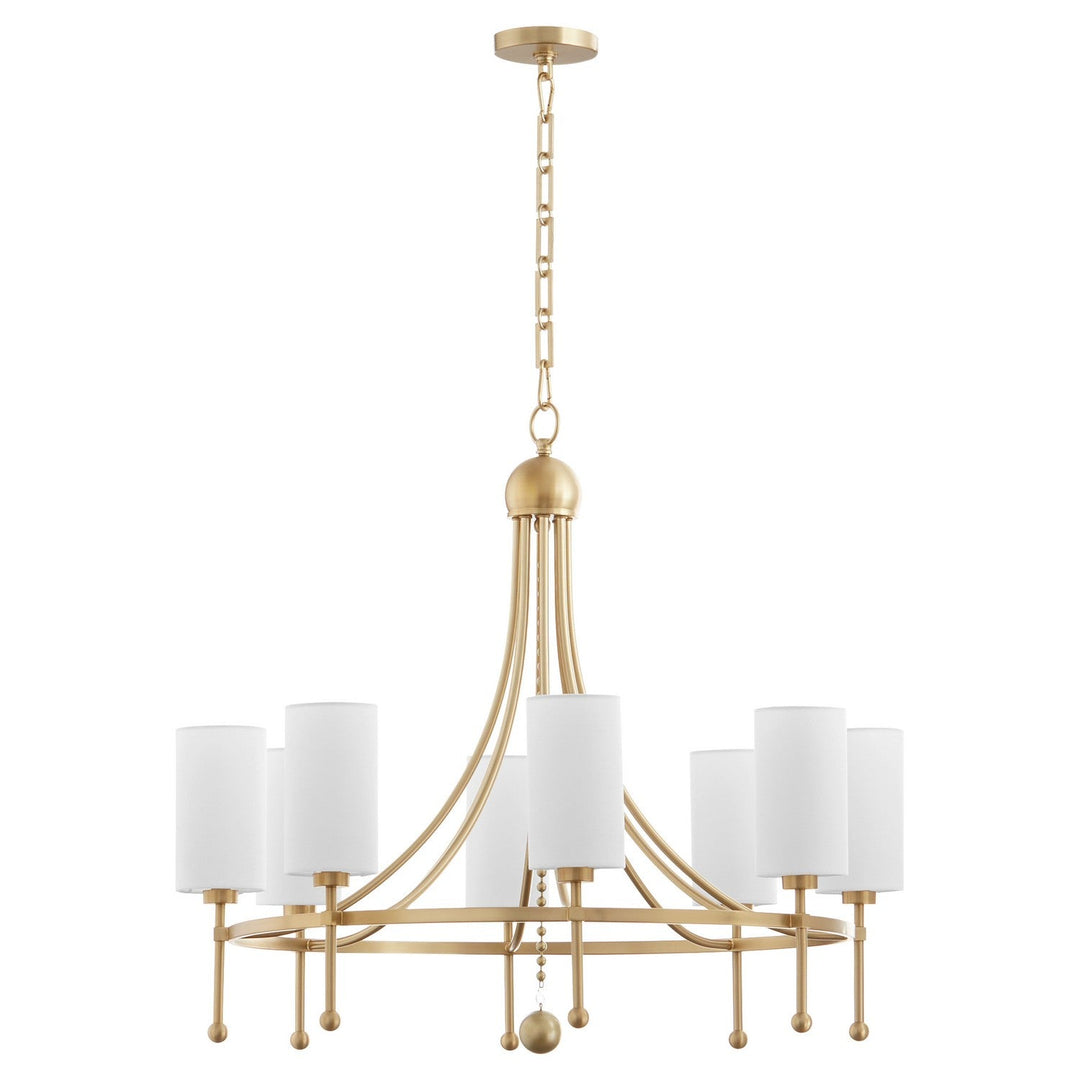 Quorum Lee Boulevard by Tamara Day 664-8-80 Chandelier Light - Aged Brass