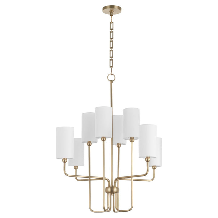 Quorum Charlotte by Tamara Day 698-8-80 Chandelier Light - Aged Brass