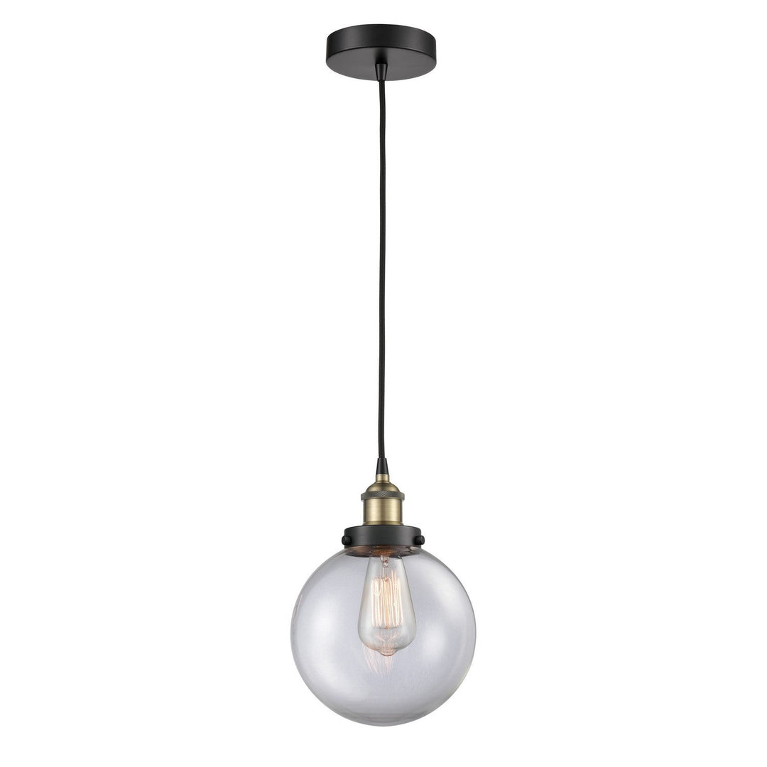 Innovations Edison 616-1PH-BAB-G202-8 Pendant Light - Black Antique Brass