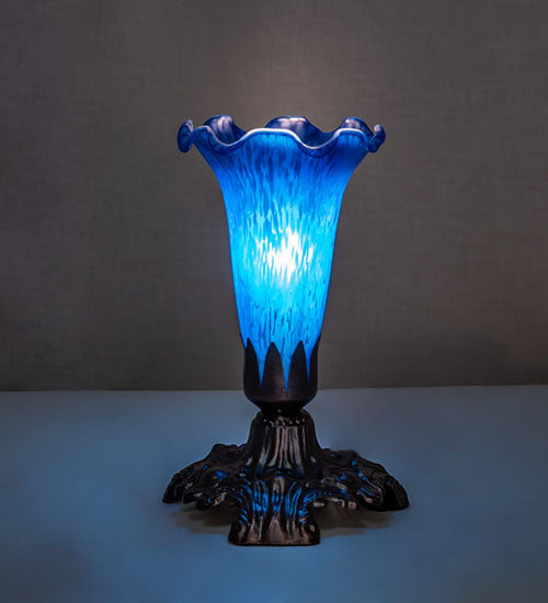 Meyda Tiffany Lighting 13420 Blue One Light Accent Lamp Lamp Bronze / Dark