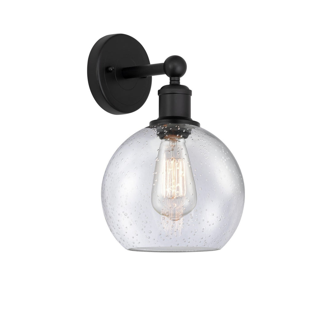 Innovations Downtown Urban 616-1W-BK-G124-8 Wall Sconce Light - Matte Black