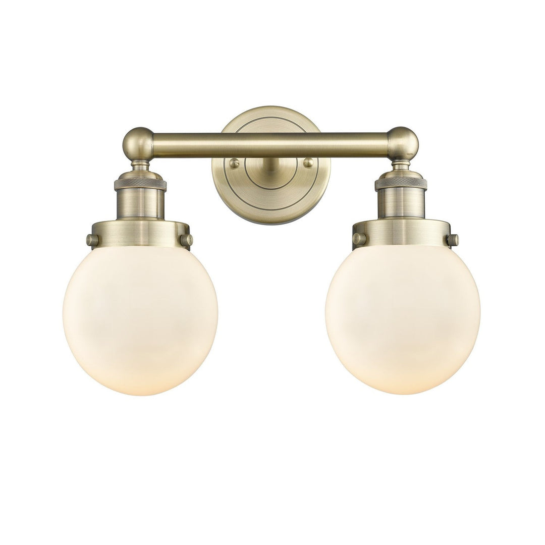 Innovations Edison 616-2W-AB-G201-6 Bath Vanity Light 16 in. wide - Antique Brass