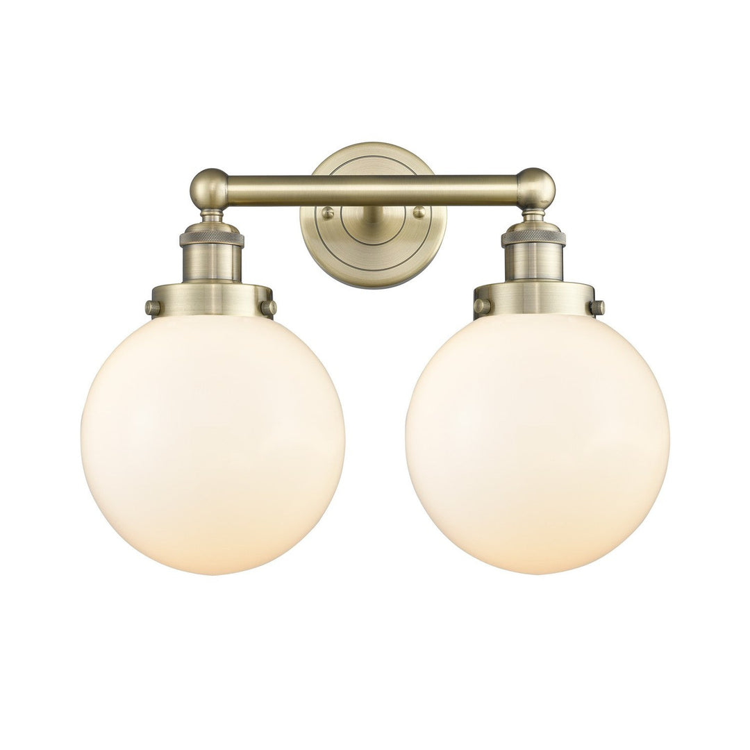 Innovations Edison 616-2W-AB-G201-8 Bath Vanity Light 16 in. wide - Antique Brass