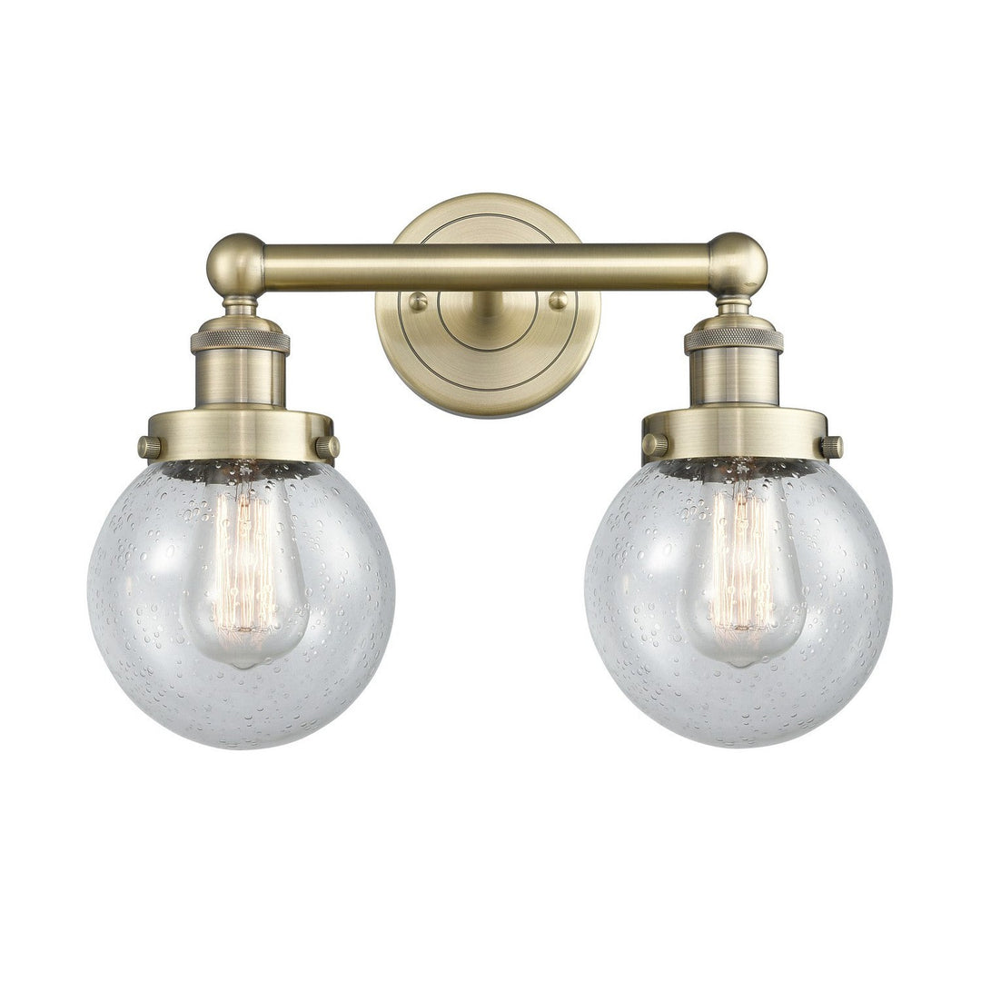 Innovations Edison 616-2W-AB-G204-6 Bath Vanity Light 16 in. wide - Antique Brass