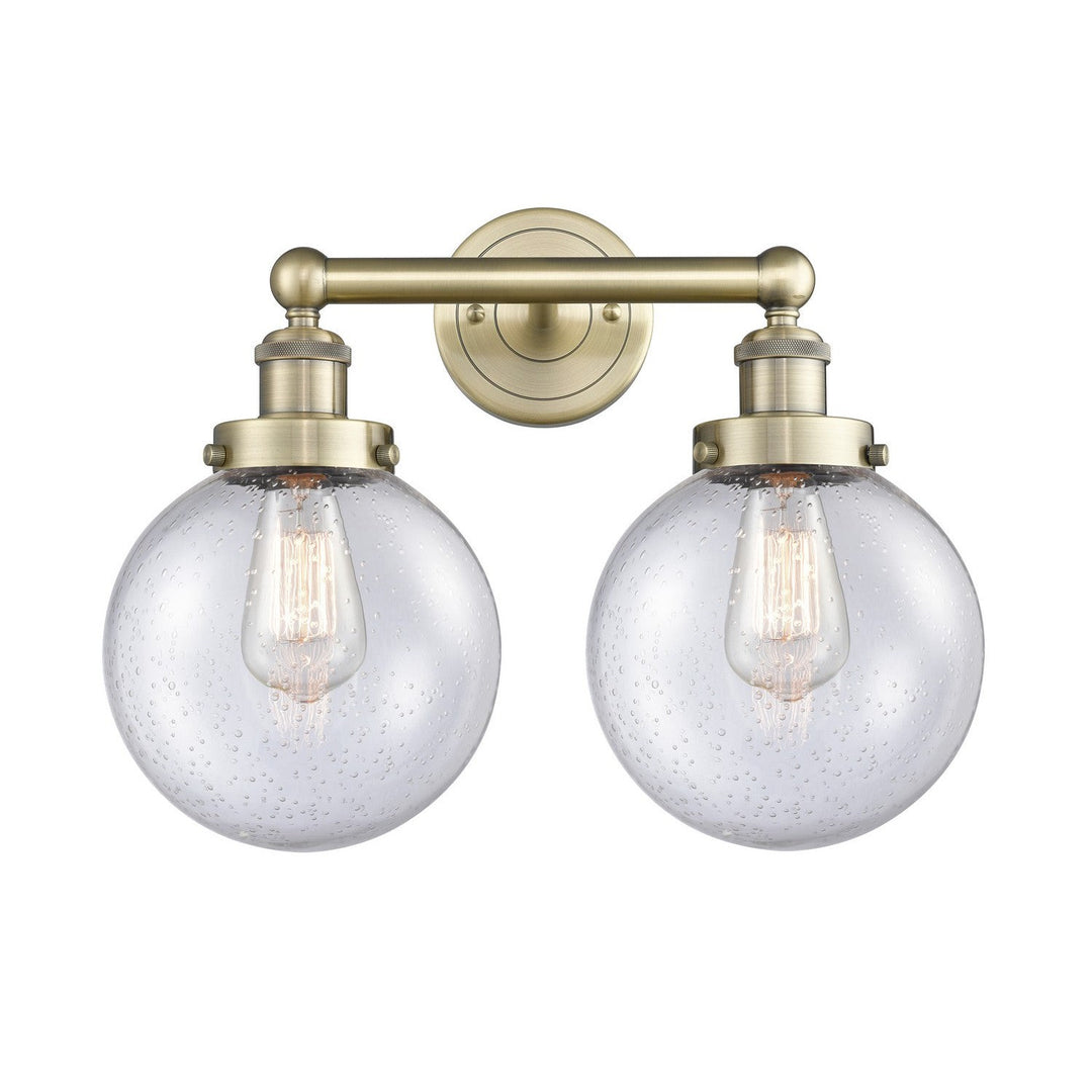 Innovations Edison 616-2W-AB-G204-8 Bath Vanity Light 16 in. wide - Antique Brass