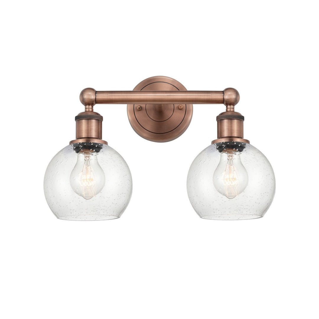 Innovations Edison 616-2W-AC-G124-6 Bath Vanity Light 15 in. wide - Antique Copper