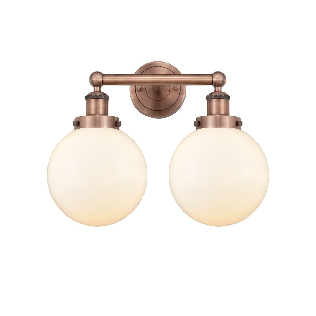 Innovations Edison 616-2W-AC-G201-8 Bath Vanity Light 16 in. wide - Antique Copper