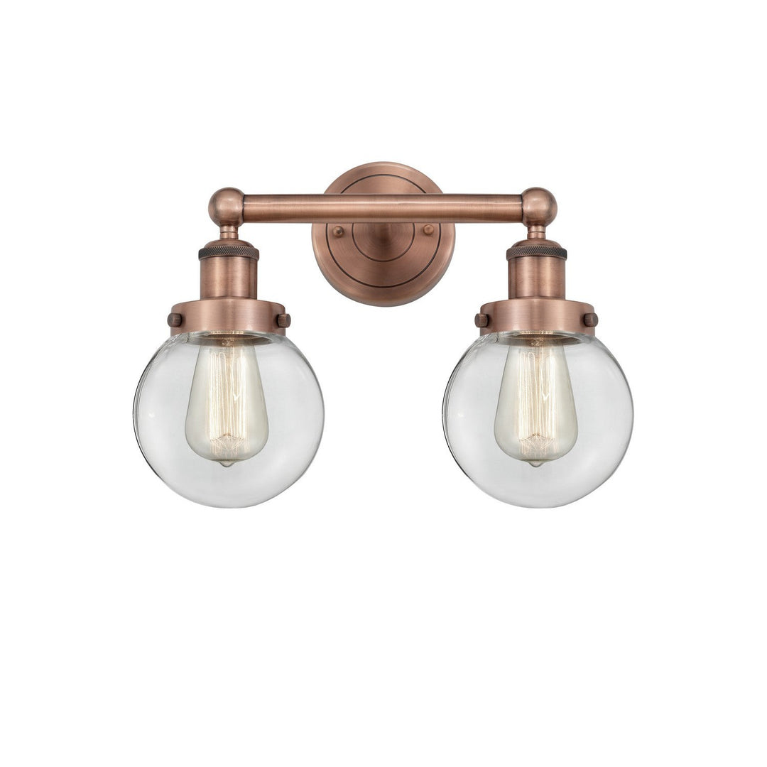 Innovations Edison 616-2W-AC-G202-6 Bath Vanity Light 16 in. wide - Antique Copper