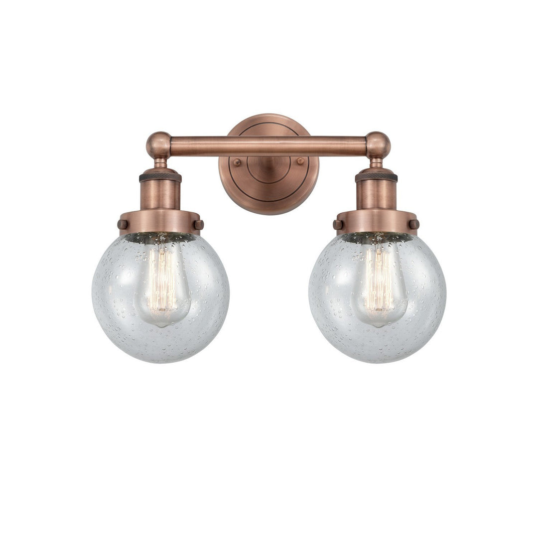 Innovations Edison 616-2W-AC-G204-6 Bath Vanity Light 16 in. wide - Antique Copper