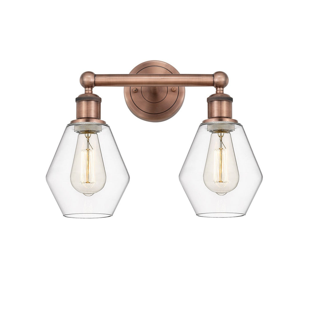 Innovations Edison 616-2W-AC-G652-6 Bath Vanity Light 15 in. wide - Antique Copper