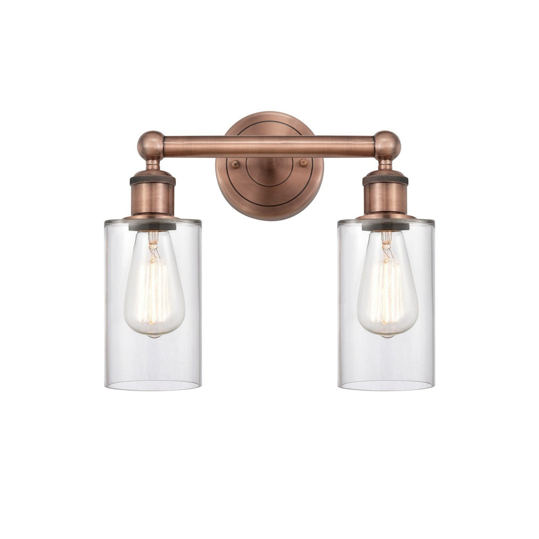 Innovations Edison 616-2W-AC-G802 Bath Vanity Light 13 in. wide - Antique Copper