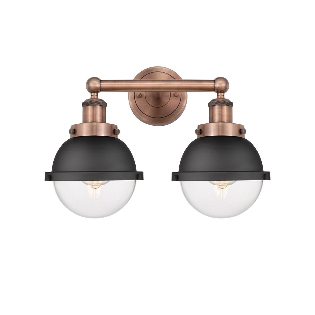 Innovations Downtown Urban 616-2W-AC-HFS-62-BK Bath Vanity Light 17 in. wide - Antique Copper