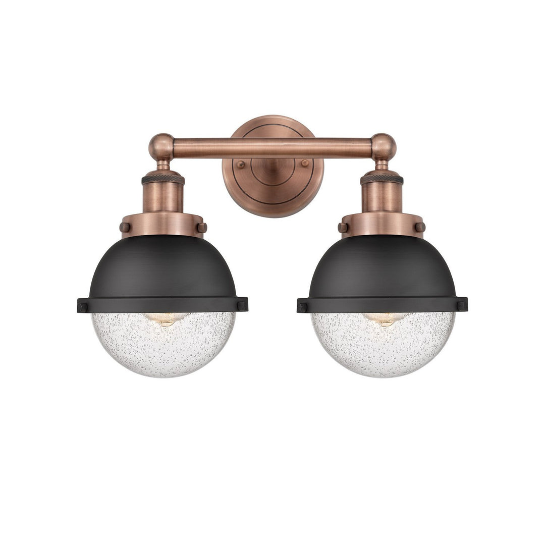 Innovations Downtown Urban 616-2W-AC-HFS-64-BK Bath Vanity Light 17 in. wide - Antique Copper