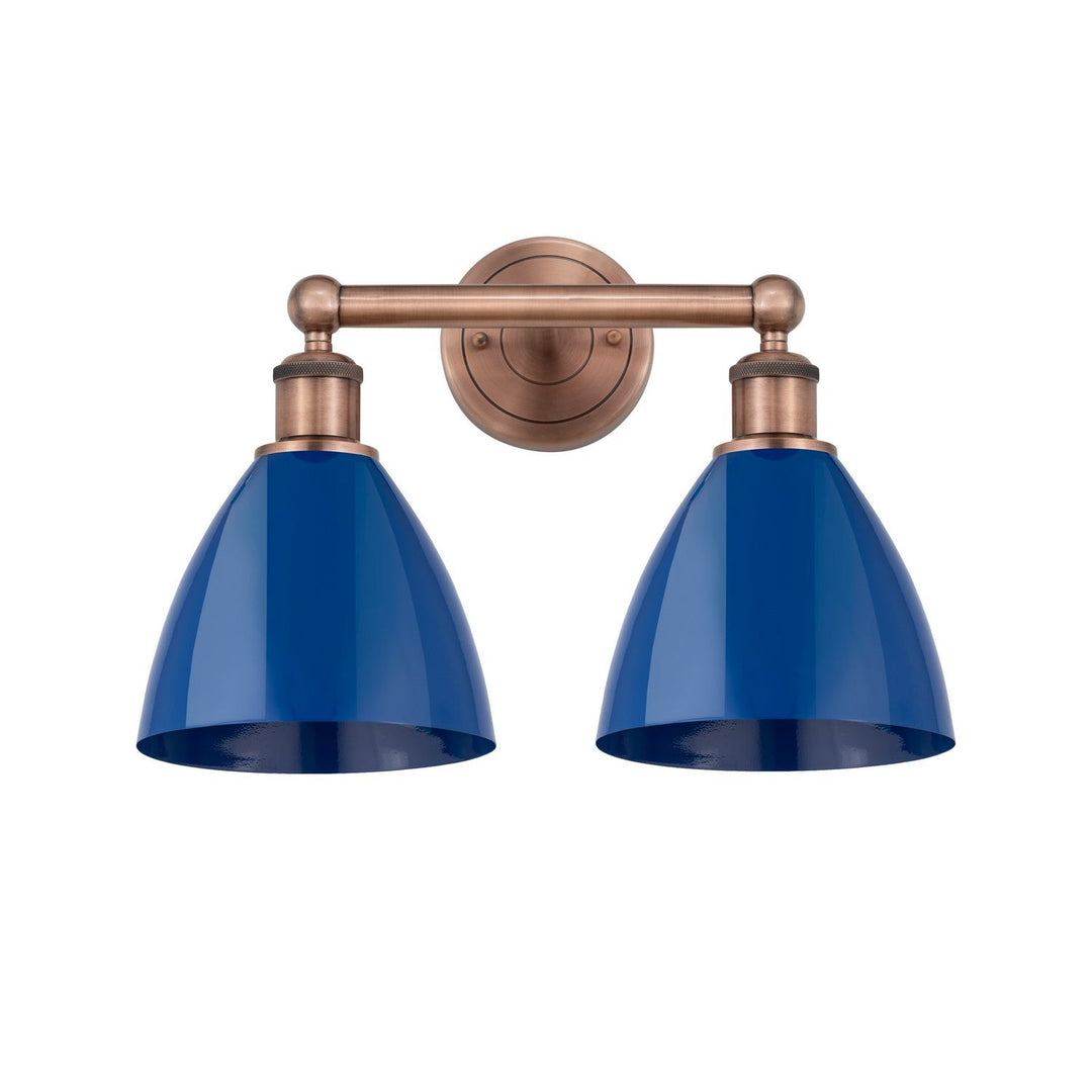 Innovations Downtown Urban 616-2W-AC-MBD-75-BL Bath Vanity Light 17 in. wide - Antique Copper