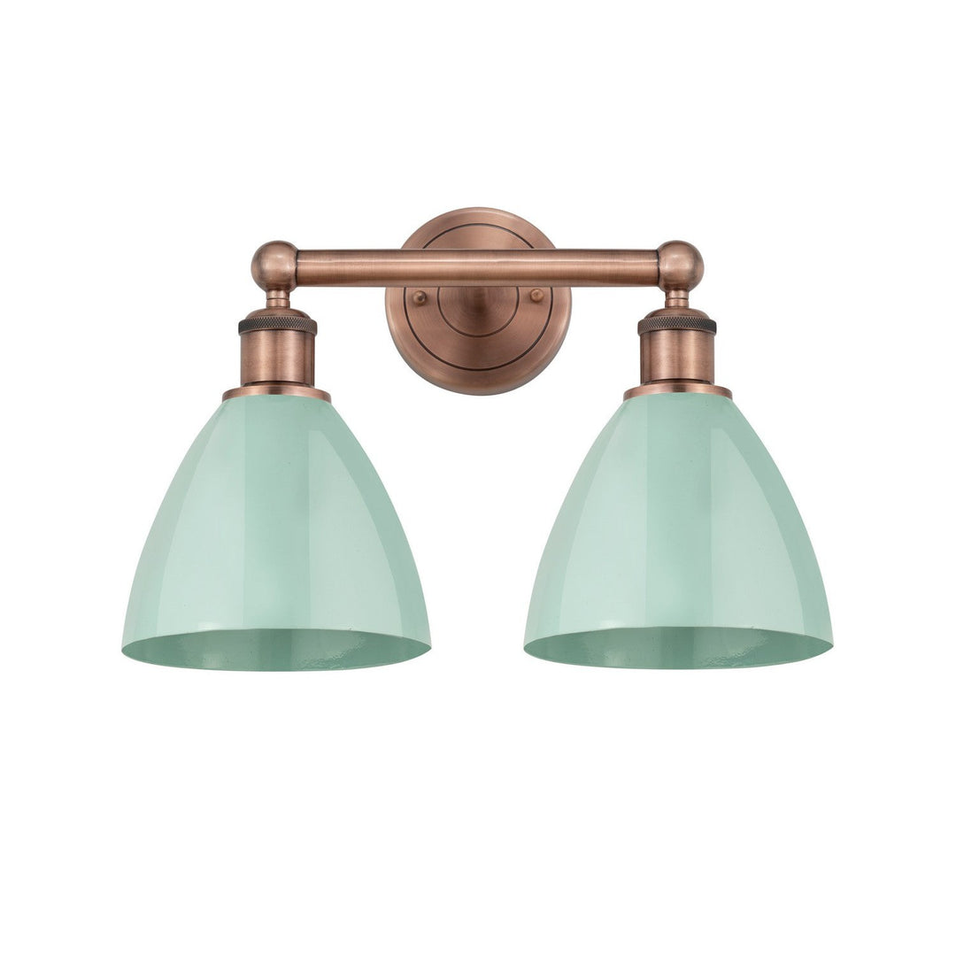 Innovations Downtown Urban 616-2W-AC-MBD-75-SF Bath Vanity Light 17 in. wide - Antique Copper