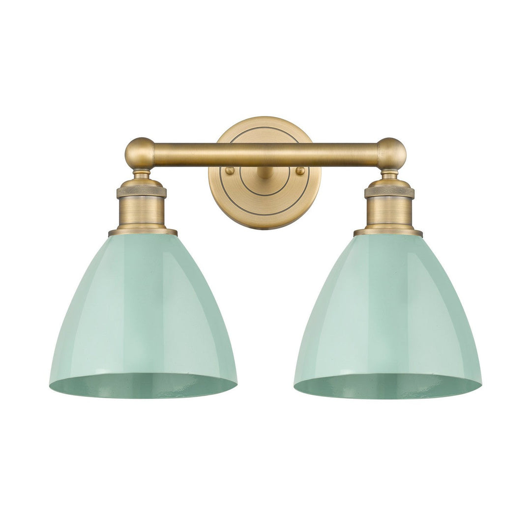 Innovations Downtown Urban 616-2W-BB-MBD-75-SF Bath Vanity Light 17 in. wide - Brushed Brass