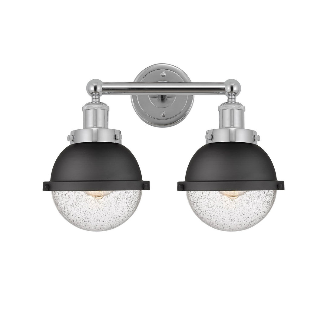 Innovations Downtown Urban 616-2W-PC-HFS-64-BK Bath Vanity Light 17 in. wide - Polished Chrome