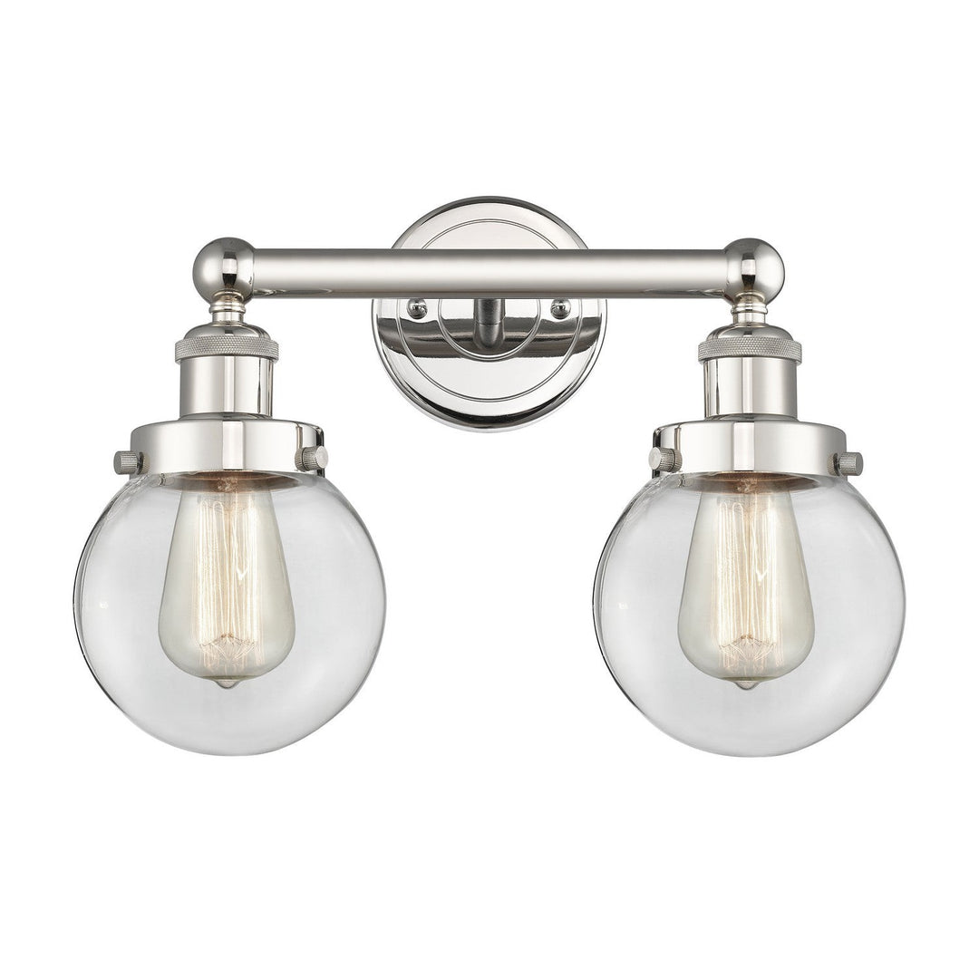 Innovations Edison 616-2W-PN-G202-6 Bath Vanity Light 16 in. wide - Polished Nickel