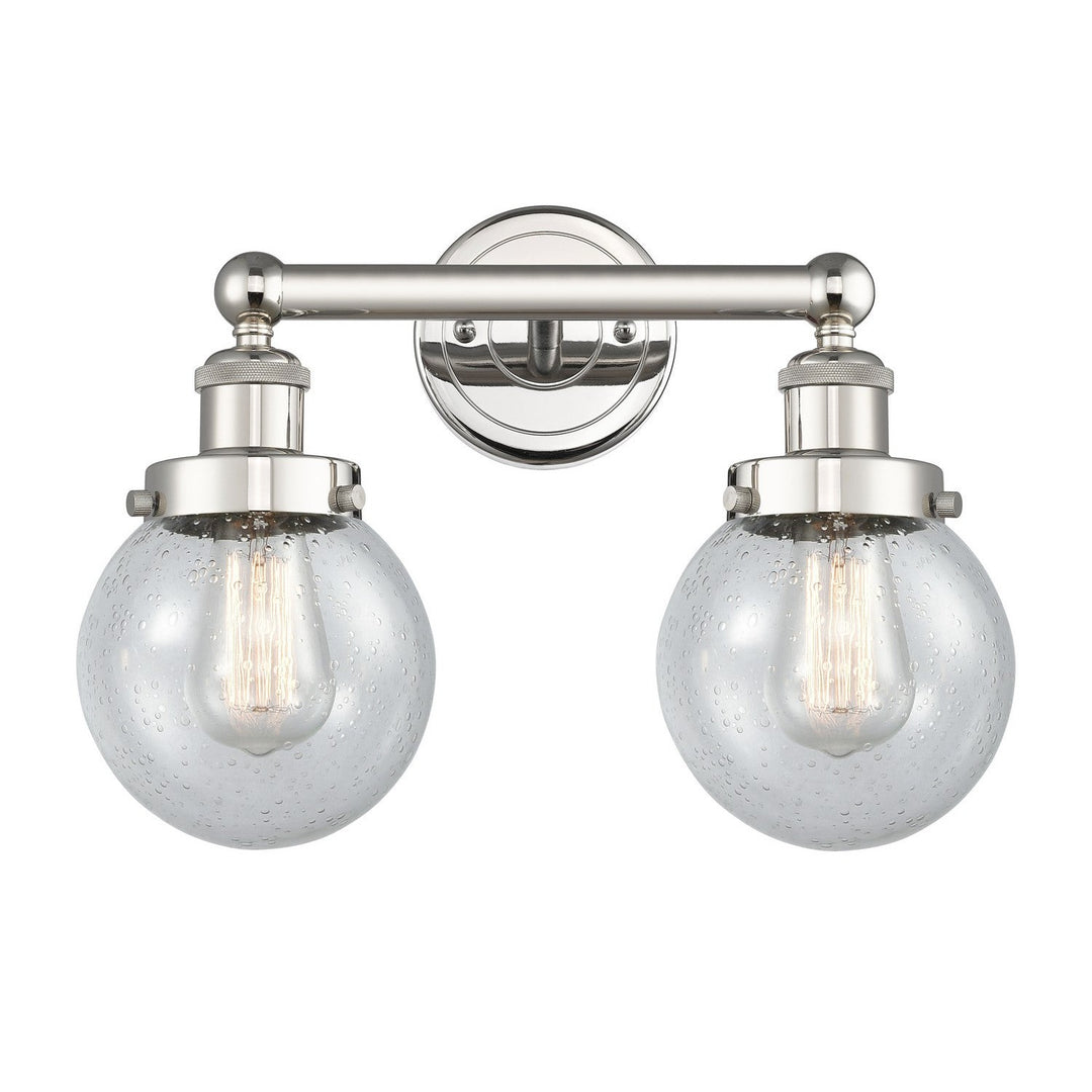 Innovations Edison 616-2W-PN-G204-6 Bath Vanity Light 16 in. wide - Polished Nickel