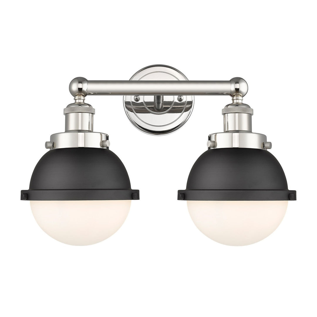 Innovations Downtown Urban 616-2W-PN-HFS-61-BK Bath Vanity Light 17 in. wide - Polished Nickel