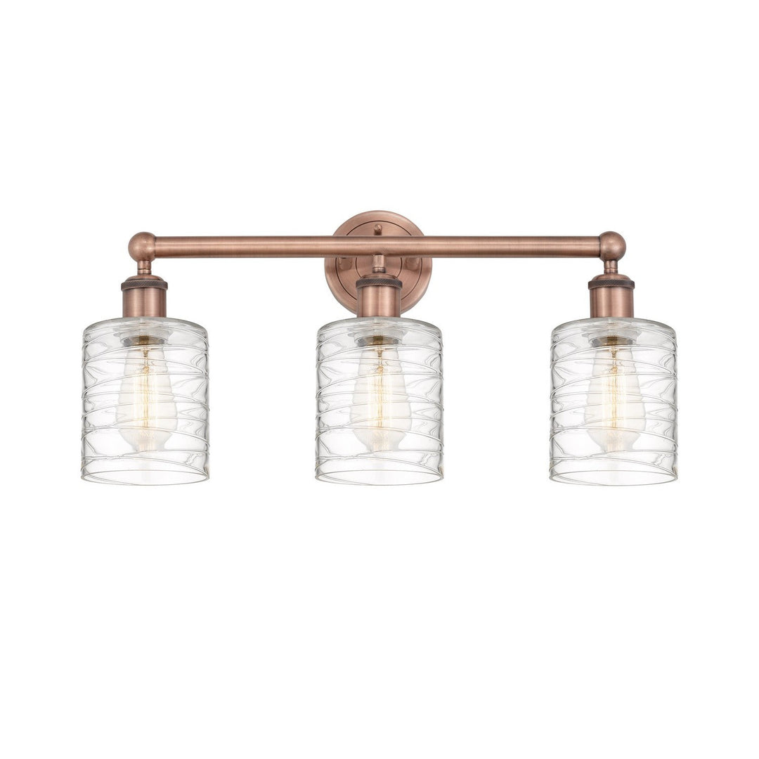 Innovations Edison 616-3W-AC-G1113 Bath Vanity Light 23 in. wide - Antique Copper