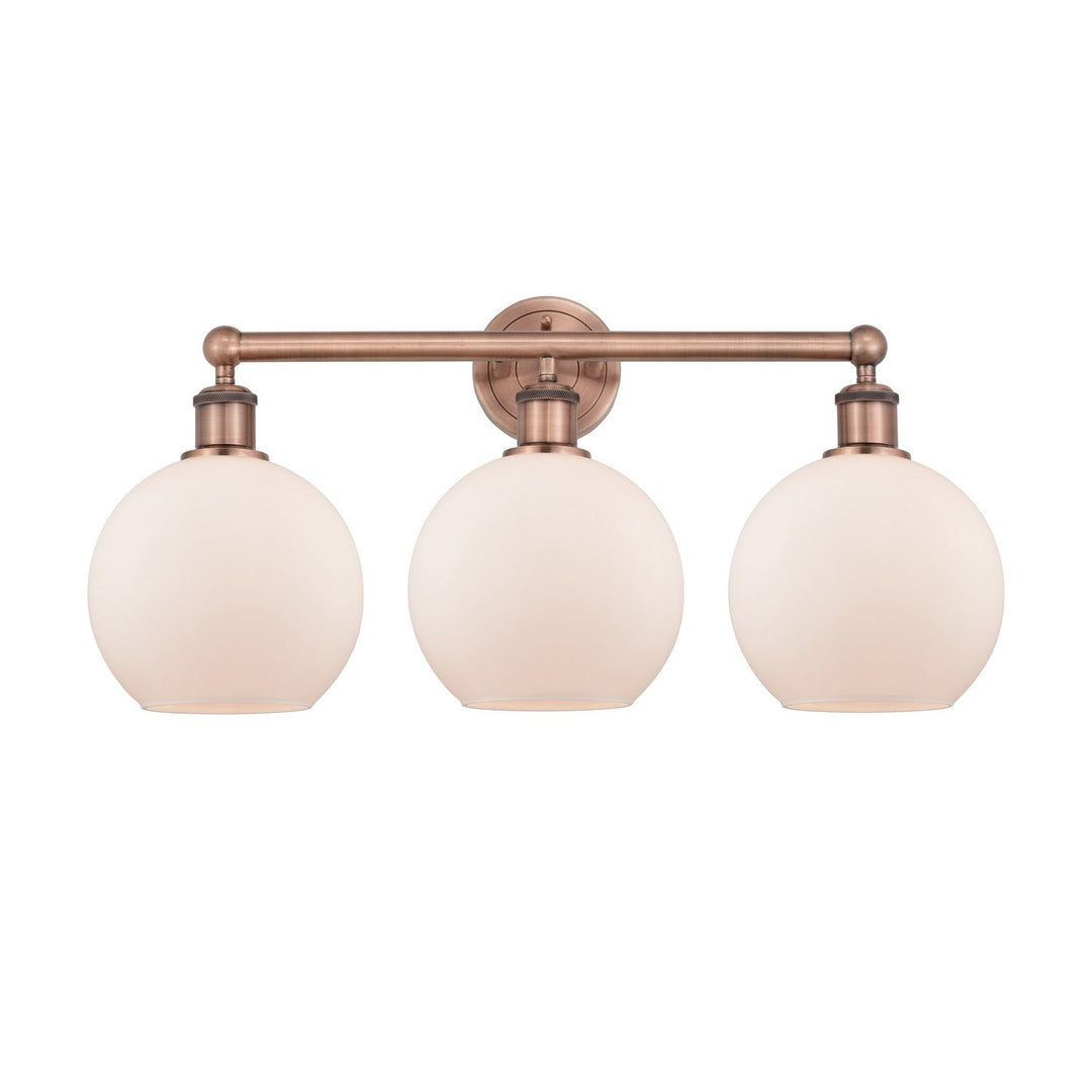 Innovations Downtown Urban 616-3W-AC-G121-8 Bath Vanity Light 26 in. wide - Antique Copper