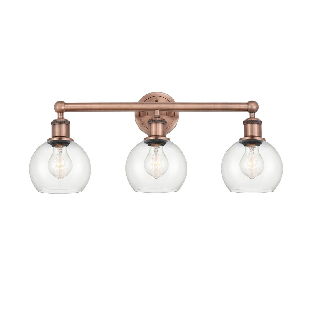 Innovations Edison 616-3W-AC-G122-6 Bath Vanity Light 24 in. wide - Antique Copper