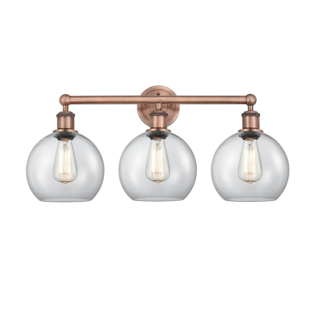 Innovations Downtown Urban 616-3W-AC-G122-8 Bath Vanity Light 26 in. wide - Antique Copper