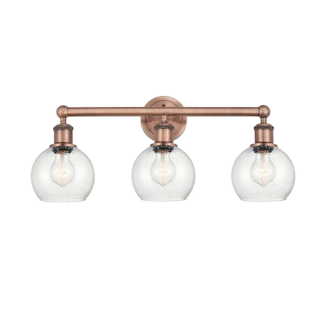 Innovations Edison 616-3W-AC-G124-6 Bath Vanity Light 24 in. wide - Antique Copper
