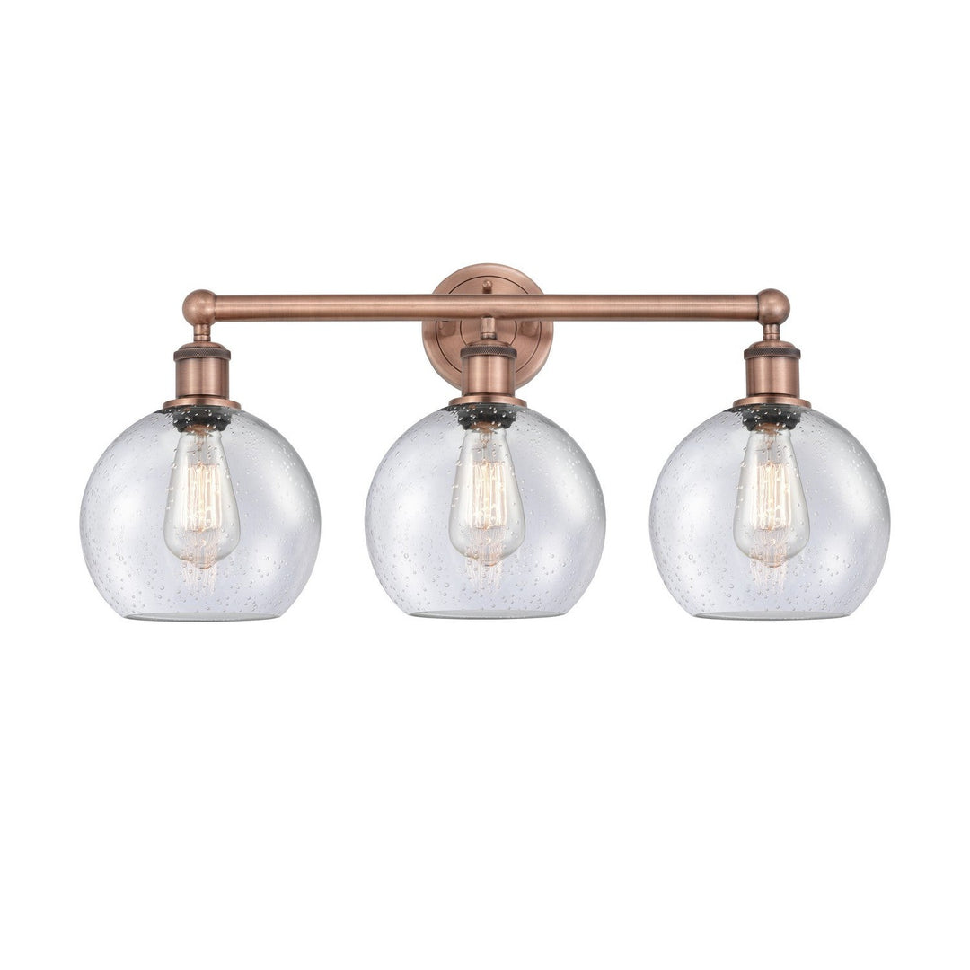 Innovations Downtown Urban 616-3W-AC-G124-8 Bath Vanity Light 26 in. wide - Antique Copper