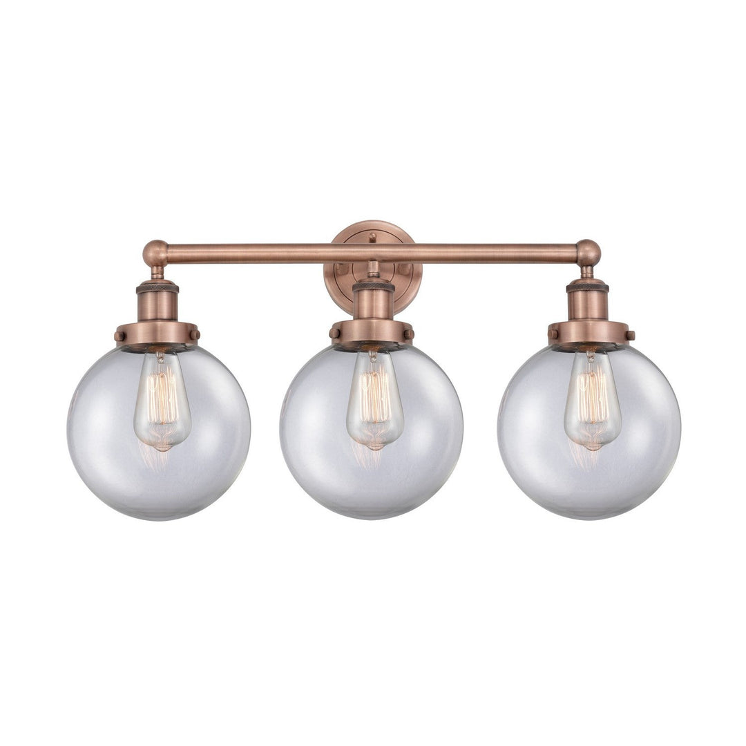 Innovations Edison 616-3W-AC-G202-8 Bath Vanity Light 25 in. wide - Antique Copper