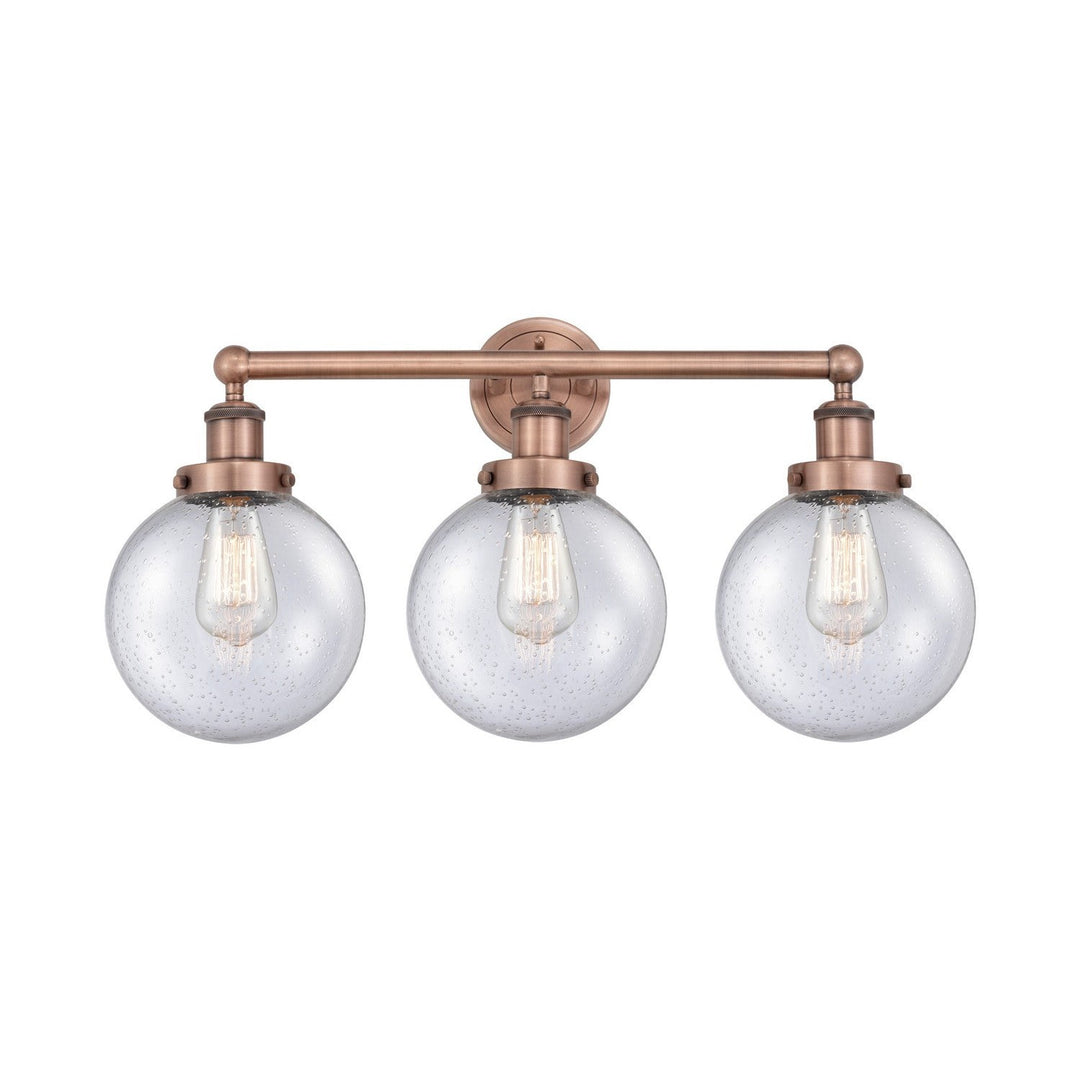 Innovations Edison 616-3W-AC-G204-8 Bath Vanity Light 25 in. wide - Antique Copper
