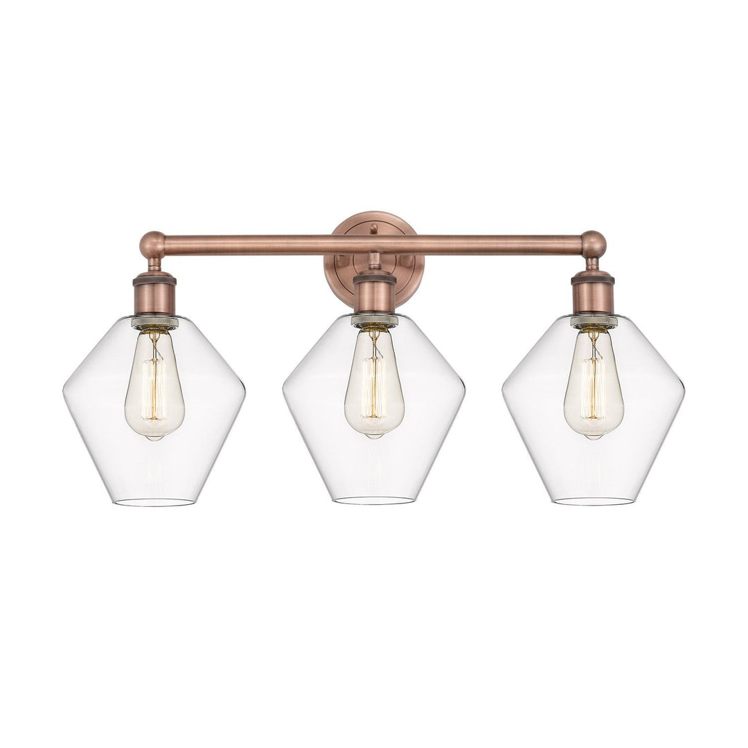 Innovations Downtown Urban 616-3W-AC-G652-8 Bath Vanity Light 26 in. wide - Antique Copper