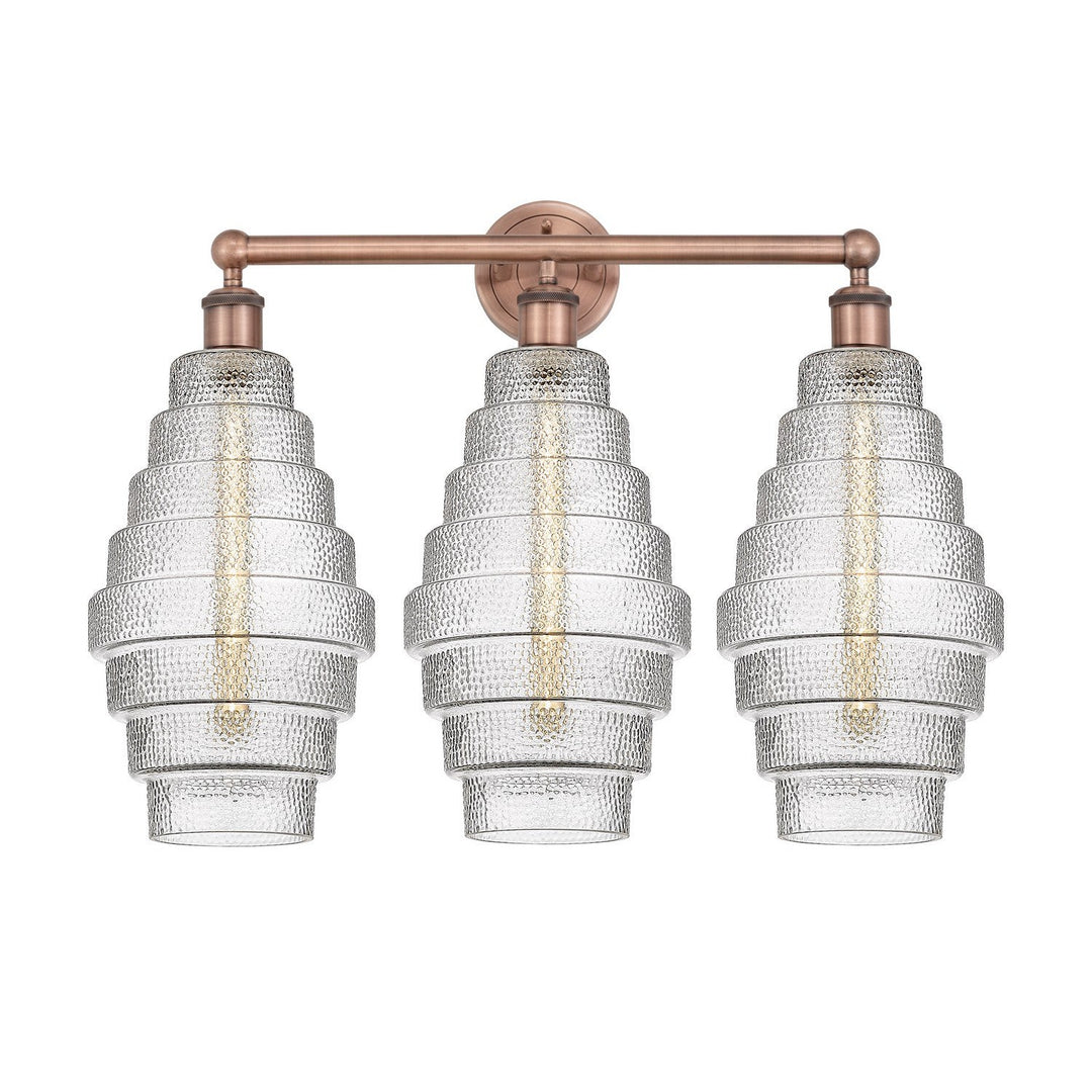 Innovations Downtown Urban 616-3W-AC-G672-8 Bath Vanity Light 26 in. wide - Antique Copper