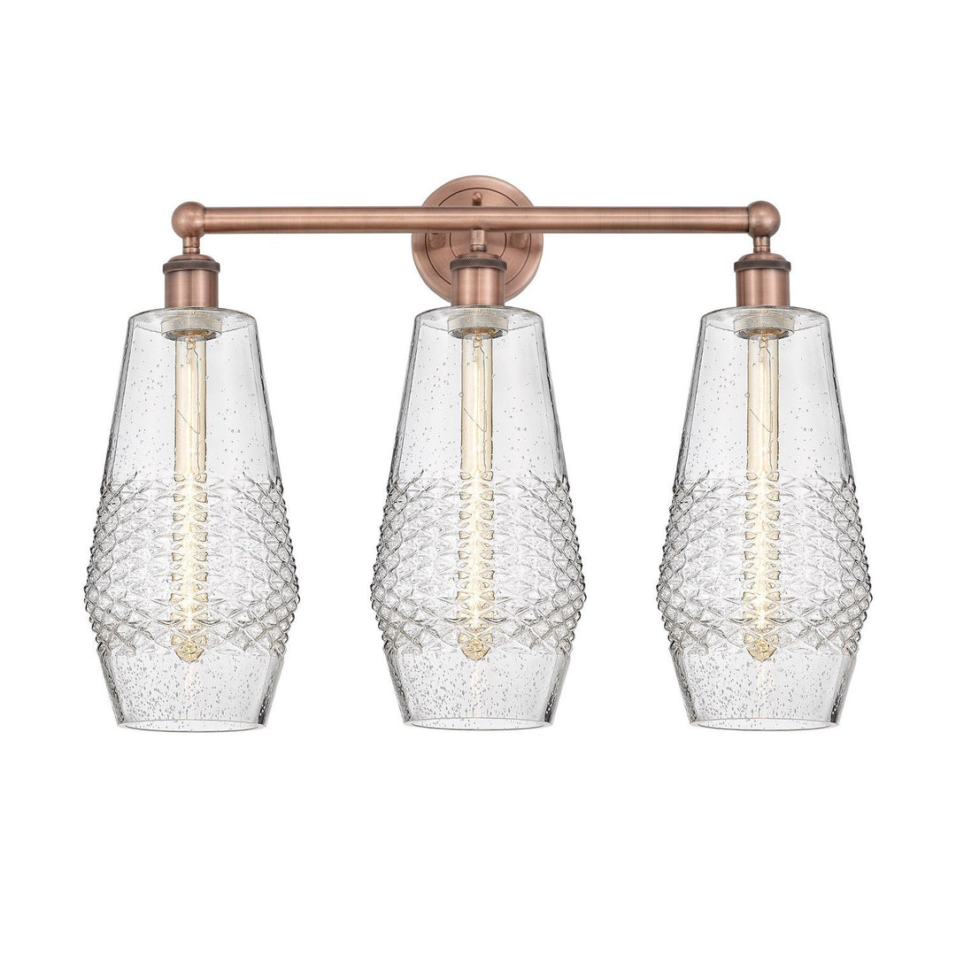 Innovations Downtown Urban 616-3W-AC-G684-7 Bath Vanity Light 25 in. wide - Antique Copper