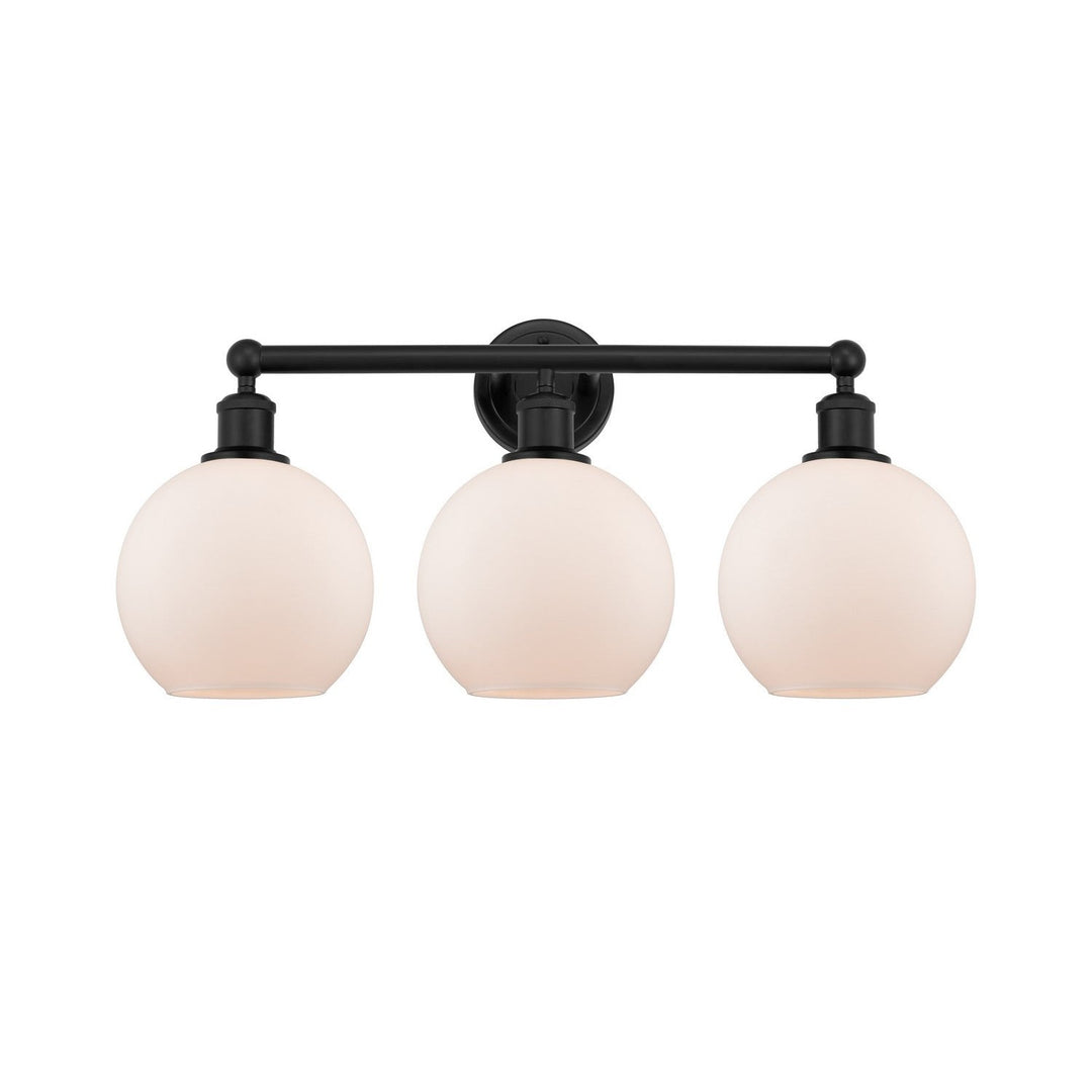 Innovations Downtown Urban 616-3W-BK-G121-8 Bath Vanity Light 26 in. wide - Matte Black