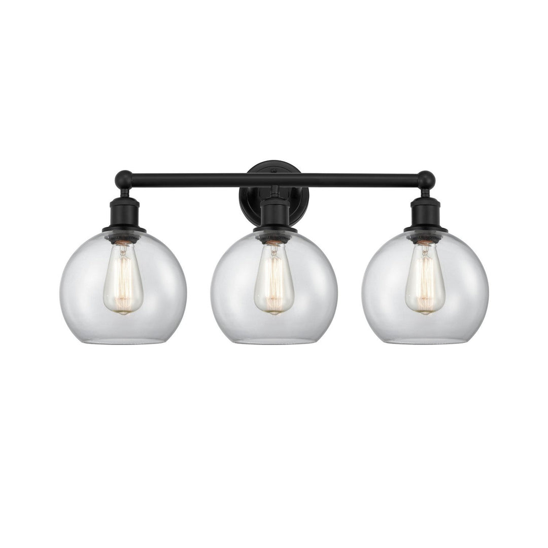 Innovations Downtown Urban 616-3W-BK-G122-8 Bath Vanity Light 26 in. wide - Matte Black